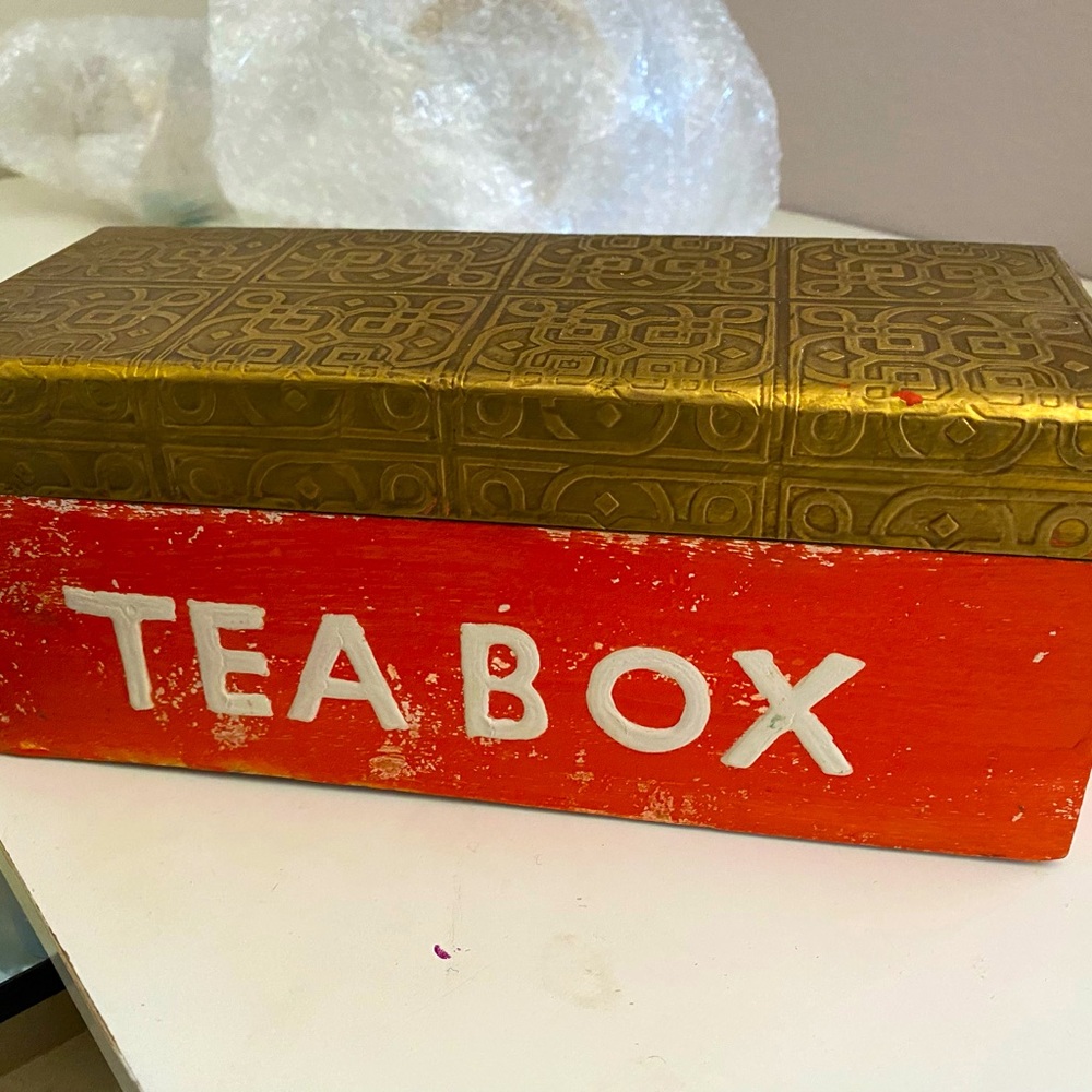 World Market Wooden Tea Box